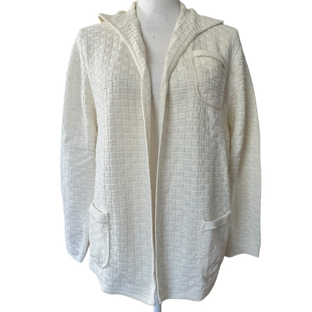 Donwood 100% orlon vintage knit open cardigan total grandma vibes